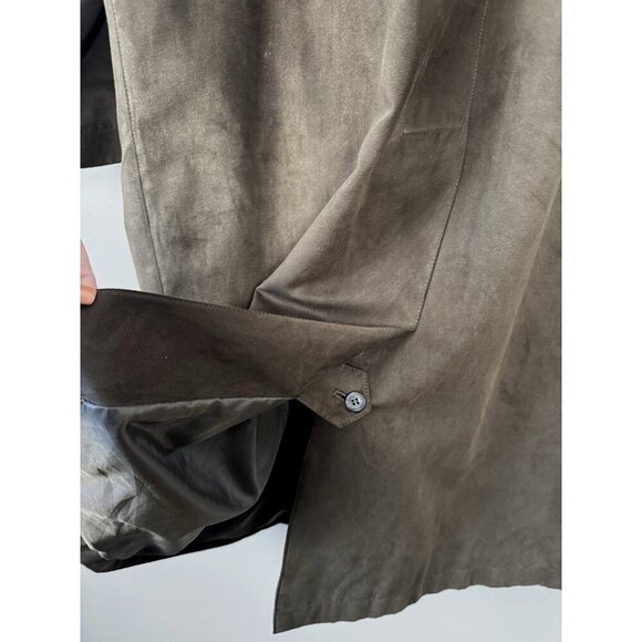 Bill Blass Mens 44S Brown Trench Coat Removable Zip Out Liner Business Office - Picture 6 of 16